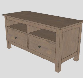 灰褐色电视柜SU模型下载_sketchup草图大师SKP模型