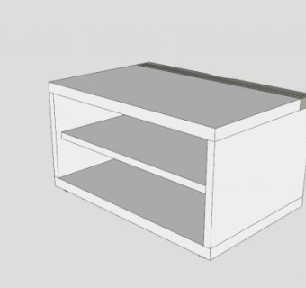 白色的电视柜SU模型下载_sketchup草图大师SKP模型