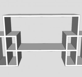 宜家全新创意电视柜SU模型下载_sketchup草图大师SKP模型