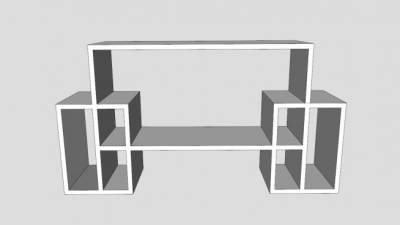 宜家全新创意电视柜SU模型下载_sketchup草图大师SKP模型