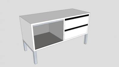 小型电视柜SU模型下载_sketchup草图大师SKP模型