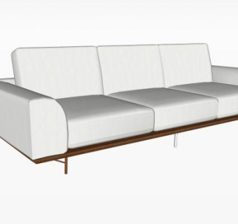 现代沙发纳图兹三人座椅SU模型下载_sketchup草图大师SKP模型