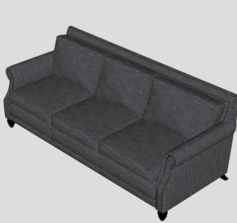 真皮沙发座椅伯恩茅斯沙发SU模型下载_sketchup草图大师SKP模型