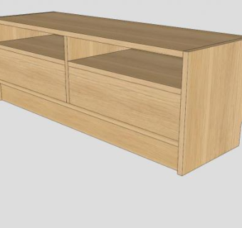 橡树家具电视柜SU模型下载_sketchup草图大师SKP模型