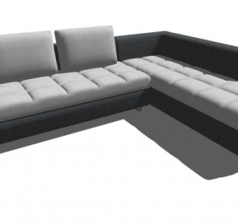 布艺沙发灰色多人沙发SU模型下载_sketchup草图大师SKP模型