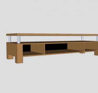 欧式风格的电视柜SU模型下载_sketchup草图大师SKP模型