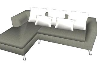 现代沙发多人座椅SU模型下载_sketchup草图大师SKP模型