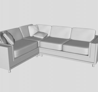 现代沙发白色沙发上海SU模型下载_sketchup草图大师SKP模型