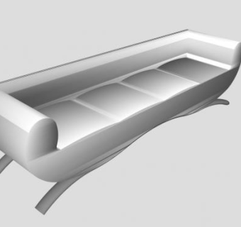 时尚沙发白色创意沙发SU模型下载_sketchup草图大师SKP模型