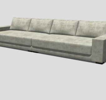 布艺沙发多人简约沙发座椅SU模型下载_sketchup草图大师SKP模型