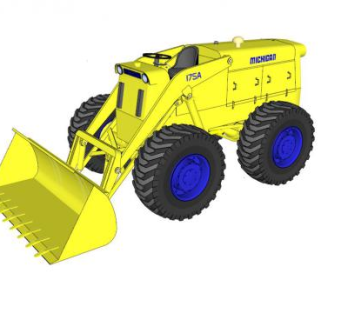 儿童挖掘机玩具的SU模型_su模型下载 草图大师模型_SKP模型