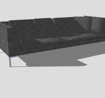 灰色多人沙发沙发-查尔斯腿沙发下载_sketchup草图大师SKP模型