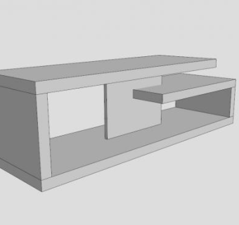 简欧白色电视柜SU模型下载_sketchup草图大师SKP模型