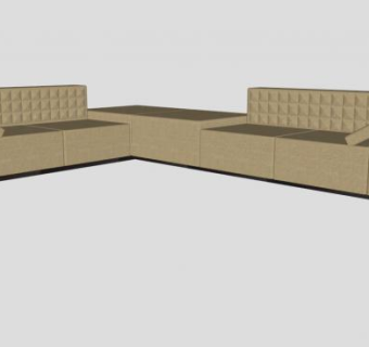 米色沙发乔尔盖蒂皇家角沙发SU模型下载_sketchup草图大师SKP模型