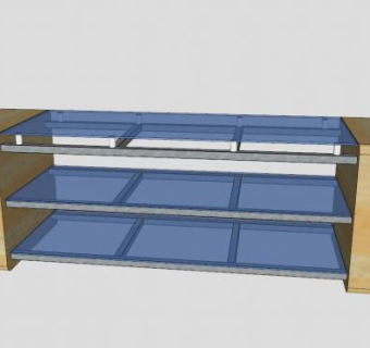 多层电视柜SU模型下载_sketchup草图大师SKP模型