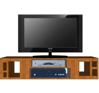 木质棕色电视柜SU模型下载_sketchup草图大师SKP模型