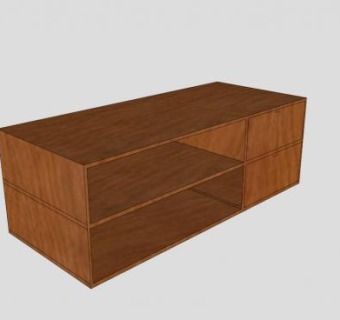 中式实木电视柜SU模型下载_sketchup草图大师SKP模型