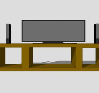 地柜式电视柜SU模型下载_sketchup草图大师SKP模型