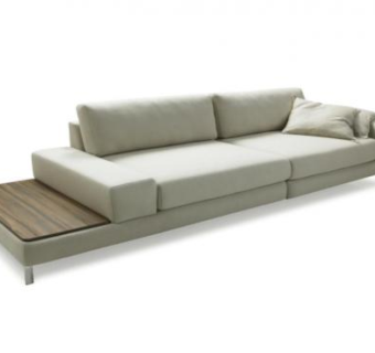 简易沙发米白色多人沙发SU模型下载_sketchup草图大师SKP模型