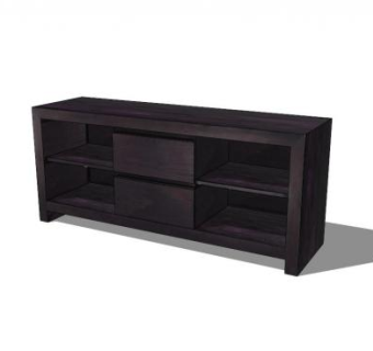 木质电视柜SU模型下载_sketchup草图大师SKP模型