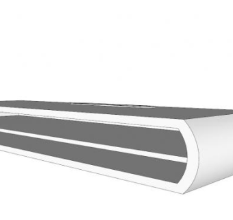 曲线系列电视柜SU模型下载_sketchup草图大师SKP模型