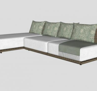 休闲沙发床沙发与躺椅SU模型下载_sketchup草图大师SKP模型