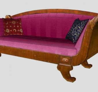 实木简欧沙发SU模型下载_sketchup草图大师SKP模型