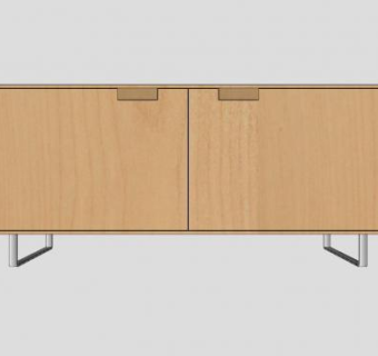 木制简约电视柜SU模型下载_sketchup草图大师SKP模型