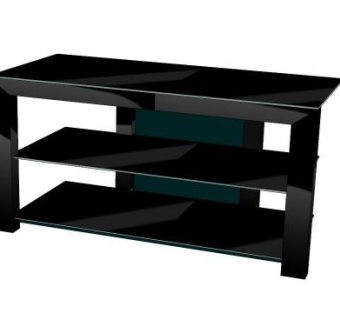 黑色双层电视柜SU模型下载_sketchup草图大师SKP模型
