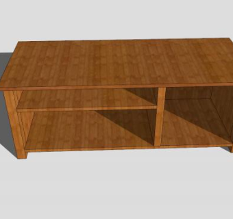 木制电视柜SU模型下载_sketchup草图大师SKP模型