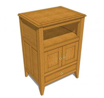 卧室电视柜SU模型下载_sketchup草图大师SKP模型