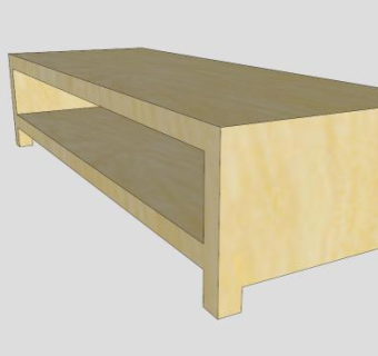 宜家家居缺乏电视的电视柜SU模型下载_sketchup草图大师SKP模型