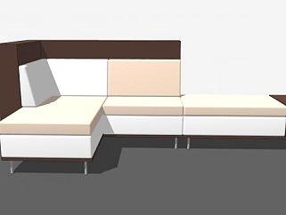 现代沙发简易设计SU模型下载_sketchup草图大师SKP模型