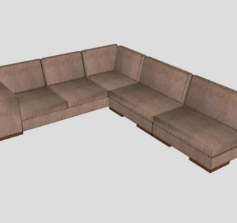 棕色沙发麦克沙发SU模型下载_sketchup草图大师SKP模型