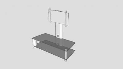 玻璃电视柜SU模型下载_sketchup草图大师SKP模型