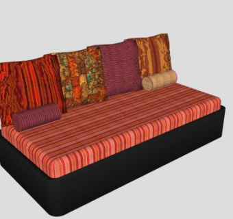 靠垫沙发床SU模型下载_sketchup草图大师SKP模型