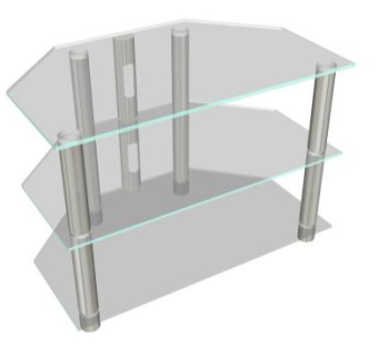 玻璃多层电视柜SU模型下载_sketchup草图大师SKP模型