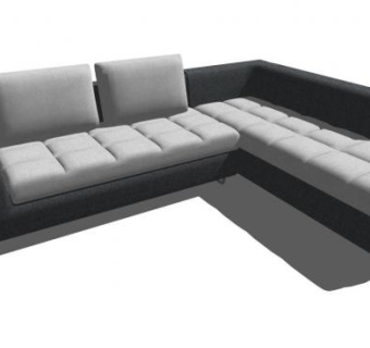 布艺沙发多人沙发灰色SU模型下载_sketchup草图大师SKP模型