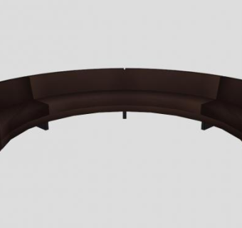 弧形休闲沙发圆形沙发SU模型下载_sketchup草图大师SKP模型