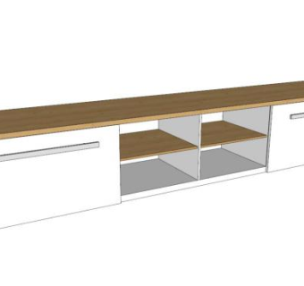 北欧风格电视柜SU模型下载_sketchup草图大师SKP模型