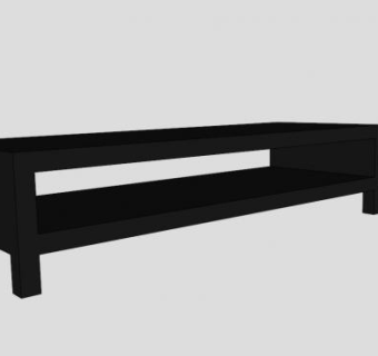 宜家无电视机的电视柜SU模型下载_sketchup草图大师SKP模型