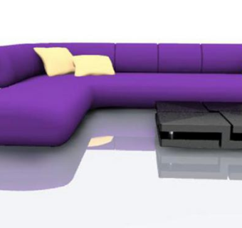 紫色沙发现代沙发SU模型下载_sketchup草图大师SKP模型
