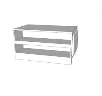 双层电视柜SU模型下载_sketchup草图大师SKP模型