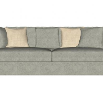 布艺沙发绿色休闲沙发SU模型下载_sketchup草图大师SKP模型