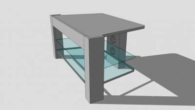 宜家现代电视柜SU模型下载_sketchup草图大师SKP模型