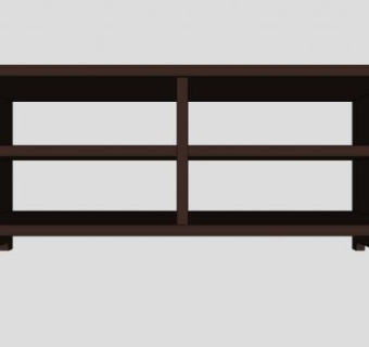 宜家咖啡色电视柜SU模型下载_sketchup草图大师SKP模型