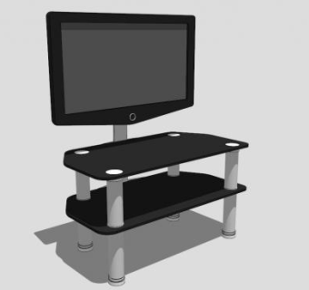 三星高清电视柜SU模型下载_sketchup草图大师SKP模型