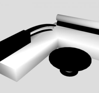 黑白沙发多人沙发SU模型下载_sketchup草图大师SKP模型