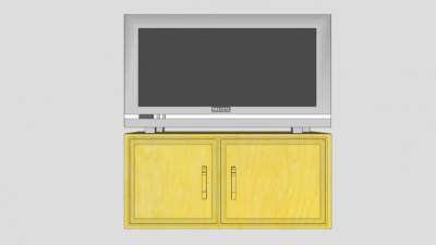 飞利浦宽屏电视机和电视柜SU模型下载_sketchup草图大师SKP模型