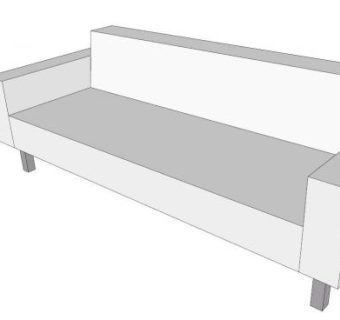 白色现代动态可配置沙发SU模型下载_sketchup草图大师SKP模型